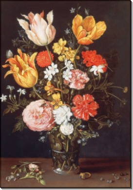 Букет цветов с кольцом и бриллиантами - Брейгель, Ян (Старший)