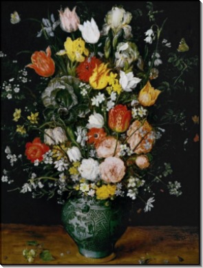 Цветы в голубой вазе - Брейгель, Ян (Старший)