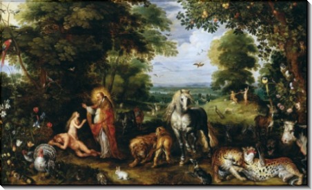 Эдемский сад с сотворением Евы - Брейгель, Ян (Старший)