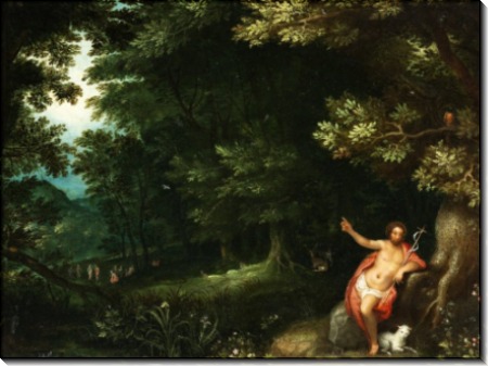 Лесной пейзаж с Иоанном Крестителем - Брейгель, Ян (Старший)