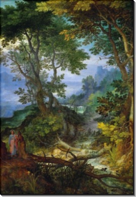 Горный пейзаж с искушением Христа - Брейгель, Ян (Старший)