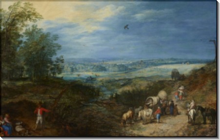 Пейзаж с крестьянами - Брейгель, Ян (Старший)