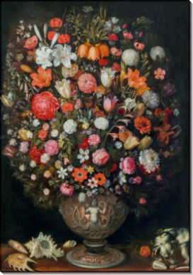 Букет цветов в лепной вазе - Брейгель, Ян (младший)