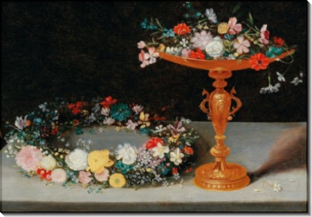 Венок и чаша с цветами - Брейгель, Ян (младший)