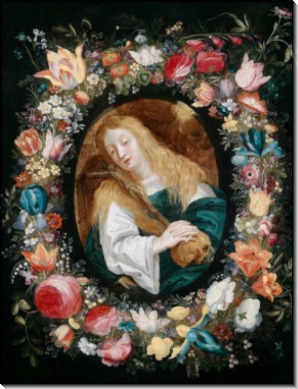 Мария Магдалина в цветочной гирлянде - Брейгель, Ян (младший)