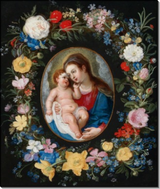 Мадонна с Младенцем в цветочной гирлянде - Брейгель, Ян (младший)