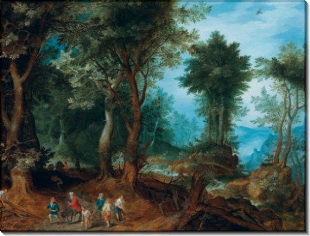 Лесной пейзаж с Авраамом и Исааком - Брейгель, Ян (младший)