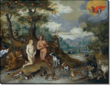 Адам и Ева в Эдемском саду - Брейгель, Ян (младший)