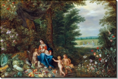 Мадонна с Младенцем и маленьким Иоанном Крестителем - Брейгель, Ян (младший)