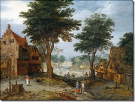 Пейзаж с крестьянами - Брейгель, Ян (младший)
