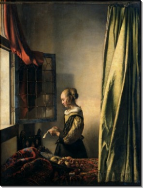 Девушка, читающая письмо у открытого окна - Вермеер, Ян