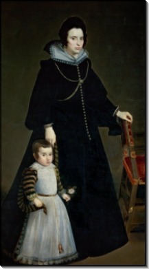 Портрет доньи Антонии де Ипекаррьета-и-Галдис с сыном Луисом - Веласкес, Диего