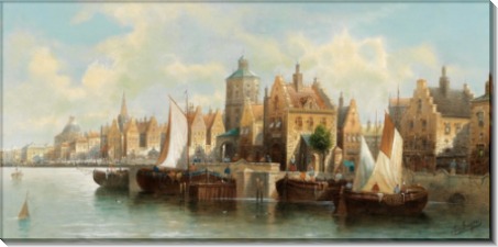 Пейзаж в Амстердаме - Зиген, Август фон