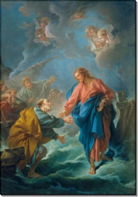 Святой Петр, идущий к Христу по воде - Буше, Франсуа