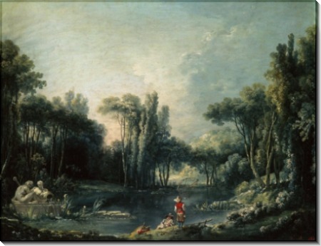 Пейзаж с прудом - Буше, Франсуа