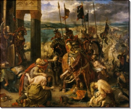 Взятие Константинополя крестоносцами 12 апреля 1204 года - Делакруа, Эжен 
