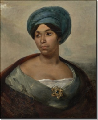 Портрет женщины в голубом тюрбане - Делакруа, Эжен 