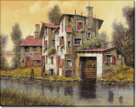 Пейзаж с водяной меельницей - Борелли, Гвидо (20 век)