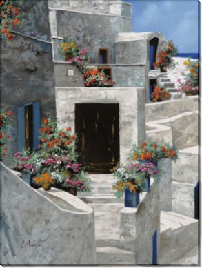 Белые домики в Сарторини, Греция - Борелли, Гвидо (20 век)