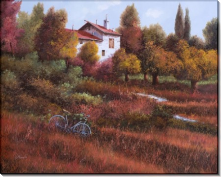 Пейзаж с велосипедом - Борелли, Гвидо (20 век)