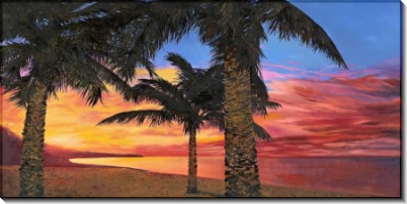 Картина «Пальмы на фоне заката» - Борелли, Гвидо (20 век)