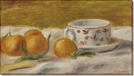 Натюрморт с мандаринами и чашкой - Ренуар, Пьер Огюст