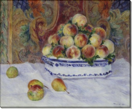 Натюрморт с персиками и грушами - Ренуар, Пьер Огюст