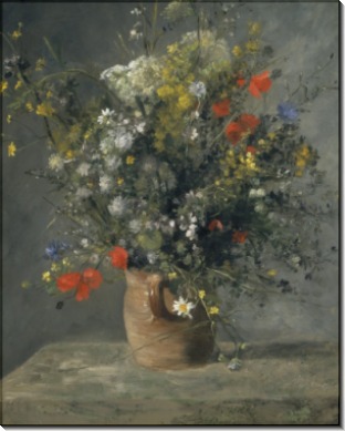 Цветы в вазе - Ренуар, Пьер Огюст