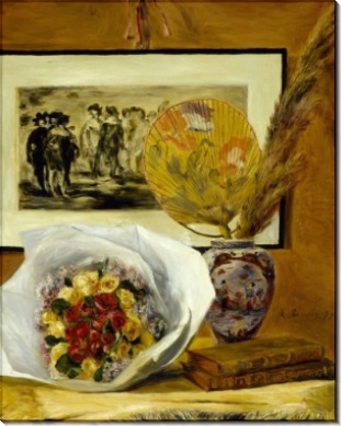 Натюрморт с букетом цветом - Ренуар, Пьер Огюст
