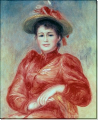 Молодая женщина в красной блузе - Ренуар, Пьер Огюст