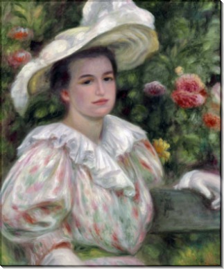 Портрет дамы в белой шляпе - Ренуар, Пьер Огюст