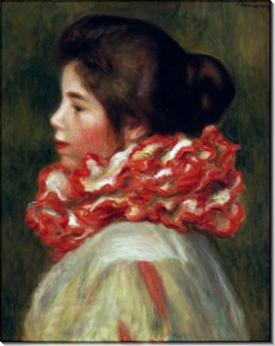 Девушка с красным шарфом - Ренуар, Пьер Огюст