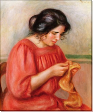 Габриэль за шитьем - Ренуар, Пьер Огюст