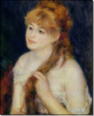 Молодая женщина, заплетающая косу - Ренуар, Пьер Огюст