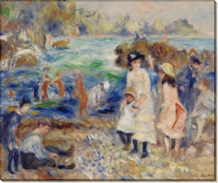 Дети на берегу залива в Гернси - Ренуар, Пьер Огюст