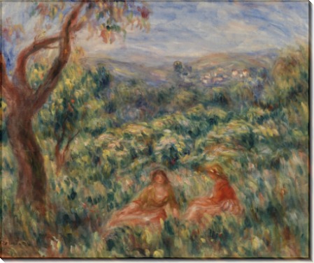 Пейзаж с двумя женщинами - Ренуар, Пьер Огюст