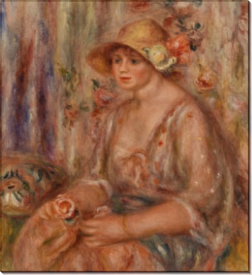 Женщина в муслиновом платье - Ренуар, Пьер Огюст