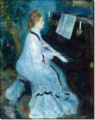 Женщина за пианино - Ренуар, Пьер Огюст