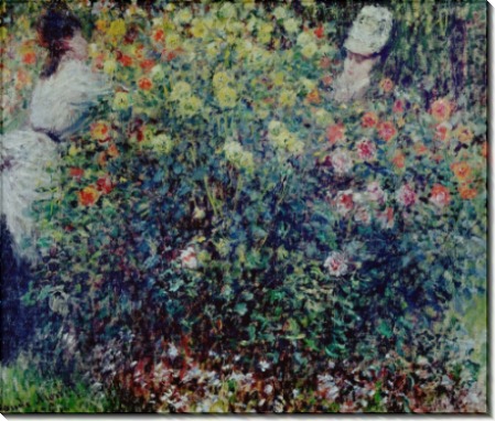 Две женщины у цветочного куста - Моне, Клод