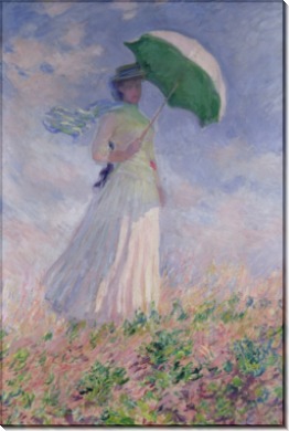 Женщина с зонтиком, повернутая вправо - Моне, Клод