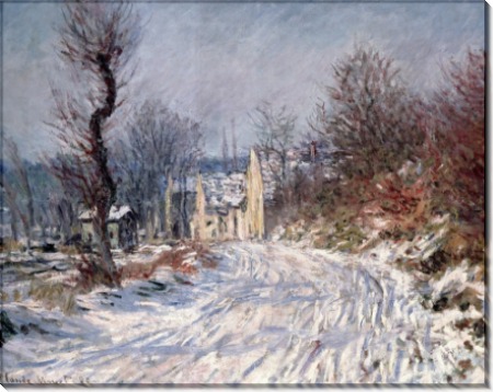 Зимний пейзаж с дорогой в Живерни - Моне, Клод