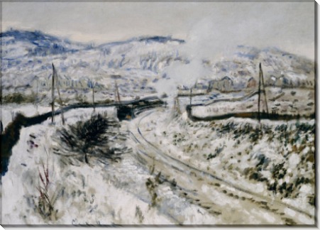 Зимний пейзаж с поездом, Аржантёй - Моне, Клод