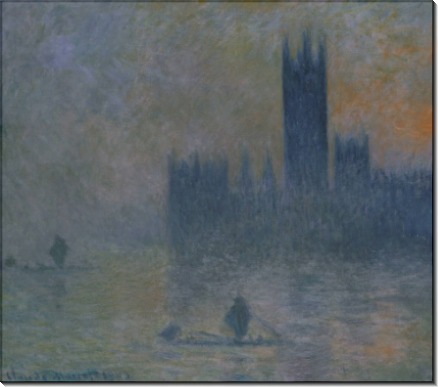 Здание Парламента в Лондоне, эффект тумана - Моне, Клод