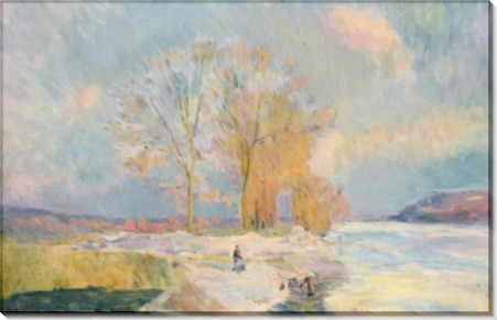 Берег Сены в Верноне, зима - Лебург, Альберт 