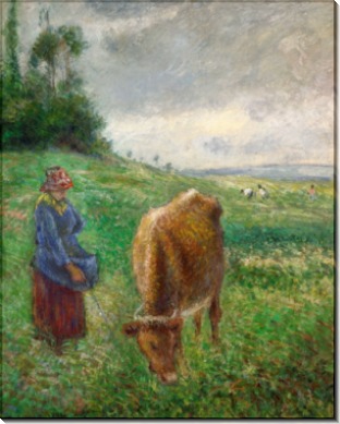 Пастушка с коровой, Понтуаз - Писсарро, Камиль