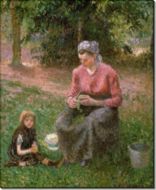 Крестьянка с ребенком, Эраньи - Писсарро, Камиль