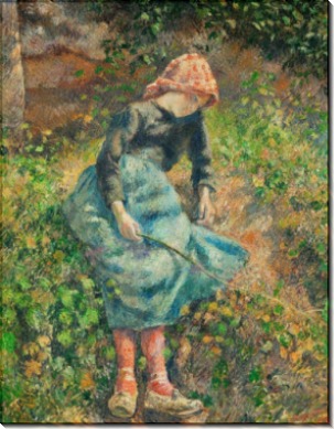 Сидящая юная крестьянка - Писсарро, Камиль