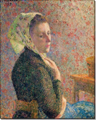 Женщина в зеленом платке - Писсарро, Камиль