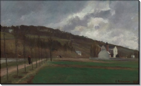 Берег Марны, зима - Писсарро, Камиль