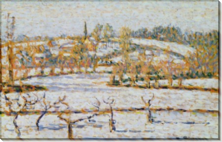Снег в Эраньи - Писсарро, Камиль